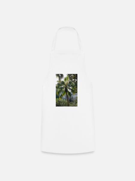 Palme - Kochschürze - Weiß