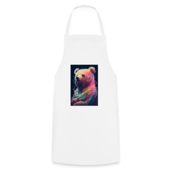 Bear Grizzly Bear Brown Bear Cute - Cooking Apron - white - Front - AI Model Male 185 dark (185cm)