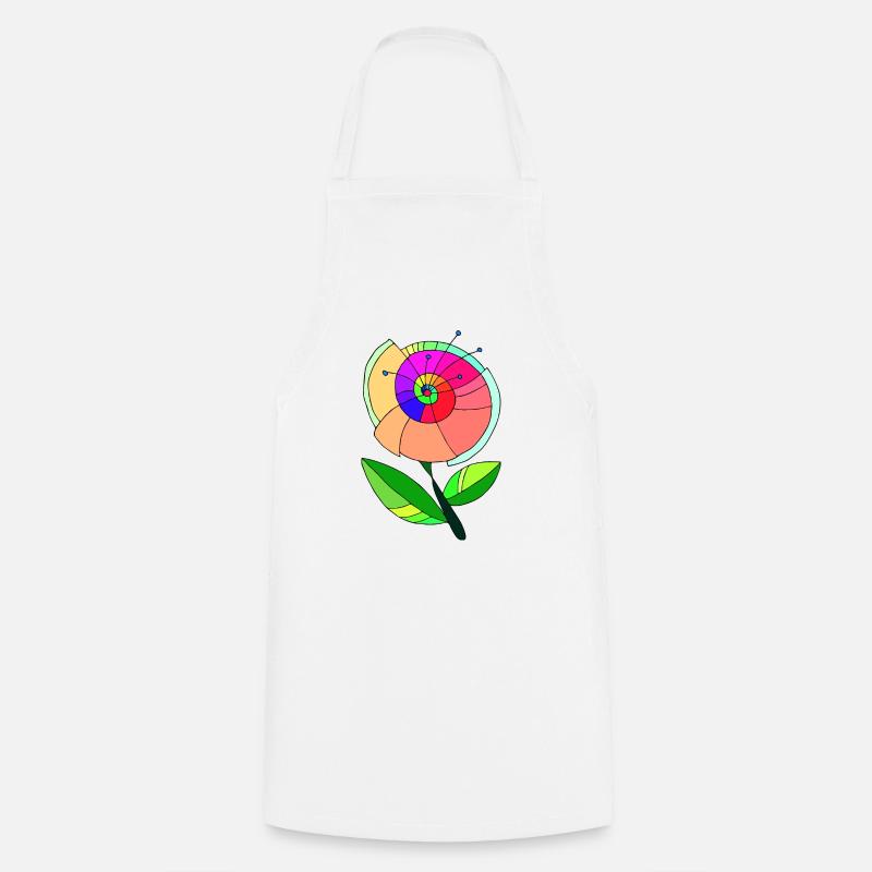 Fleur - Tablier de cuisine - blanc