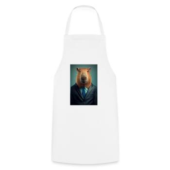 Capybara Capybara Rodent Animal Suit - Cooking Apron - white - Front - AI Model Male 185 dark (185cm)