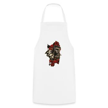 Mamuthone Sardinia - Cooking Apron - white - Front - AI Model Male 185 dark (185cm)
