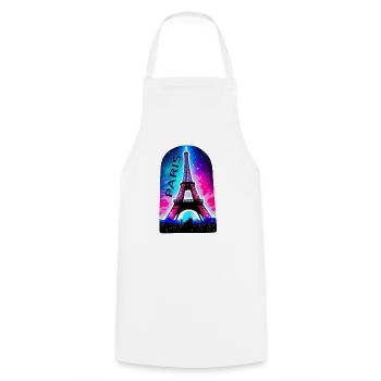 france - Tablier de cuisine - blanc - Devant - AI Model Male 185 dark (185cm)