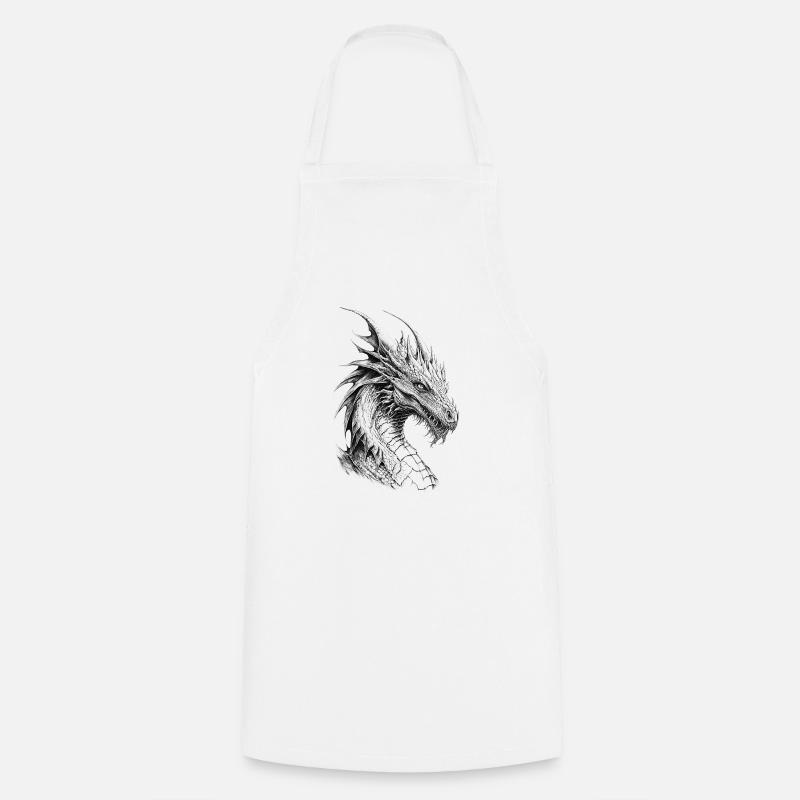 Mythical dragon. A legend in . - Cooking Apron - white