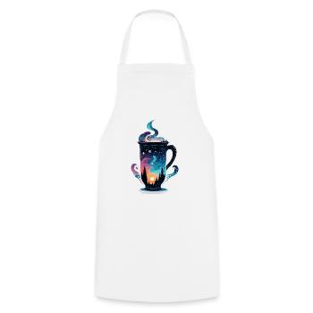 Silhouette / Forest / Portrait / Trees / Mug - Cooking Apron - white - Front - AI Model Male 185 dark (185cm)