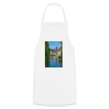 Paysage urbain d’Esslingen am Neckar depuis Agnesbrücke - Tablier de cuisine - blanc - Devant - AI Model Male 185 dark (185cm)