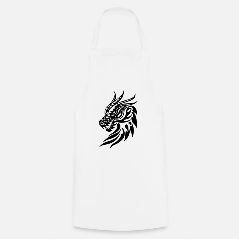 DRACHE - Kochschürze - Weiß