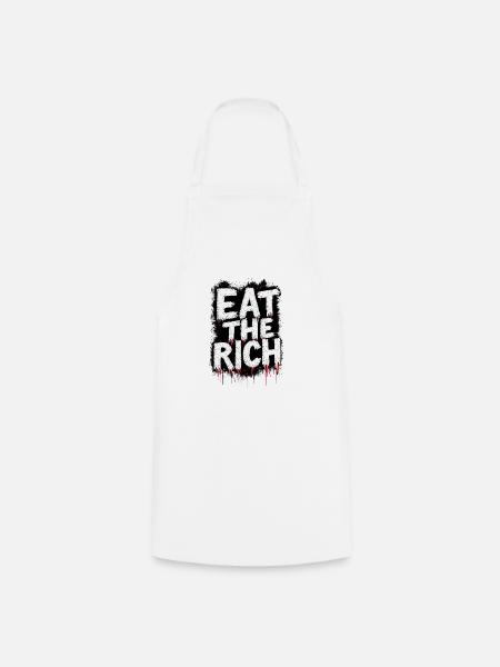 EAT THE RICH – Rebellion Wear - Kochschürze - Weiß