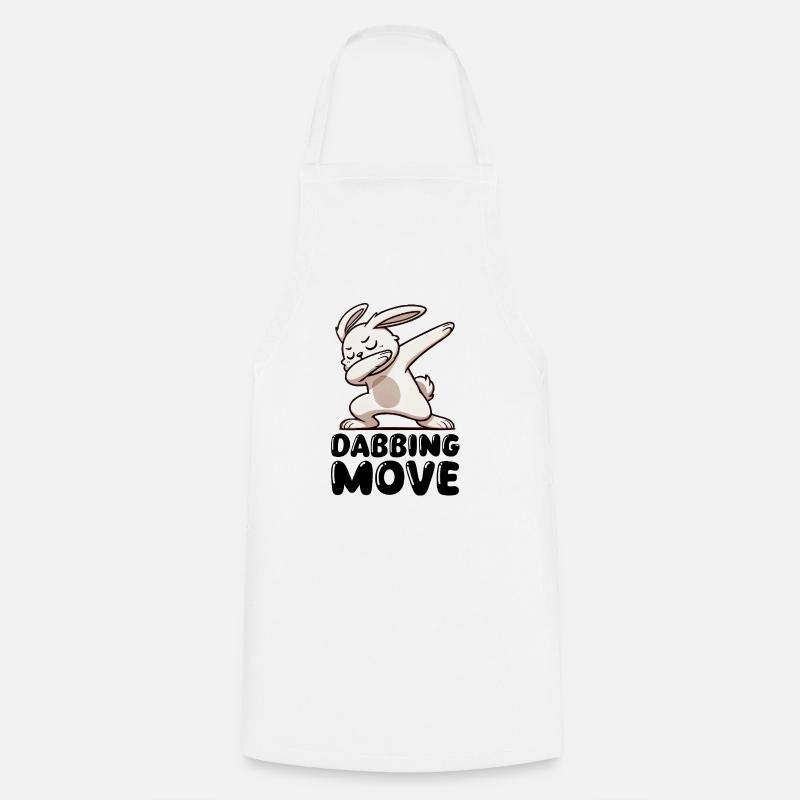 hase rabbit dabbing - Kochschürze - Weiß