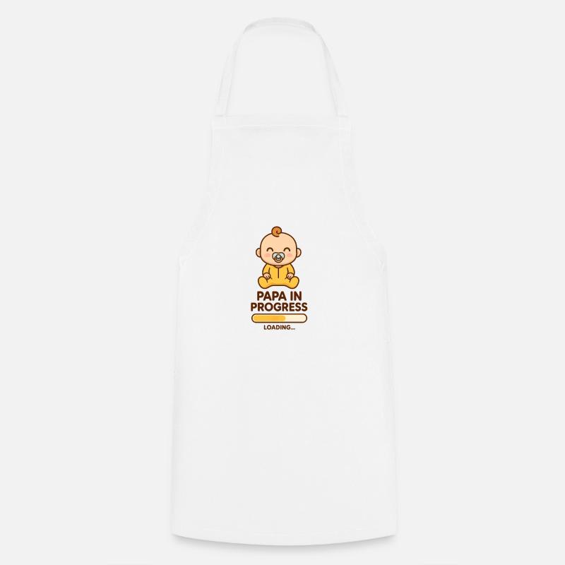 Papa in Progress - Cooking Apron - white