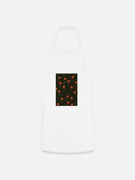 Motif Tulipe - Tablier de cuisine - blanc