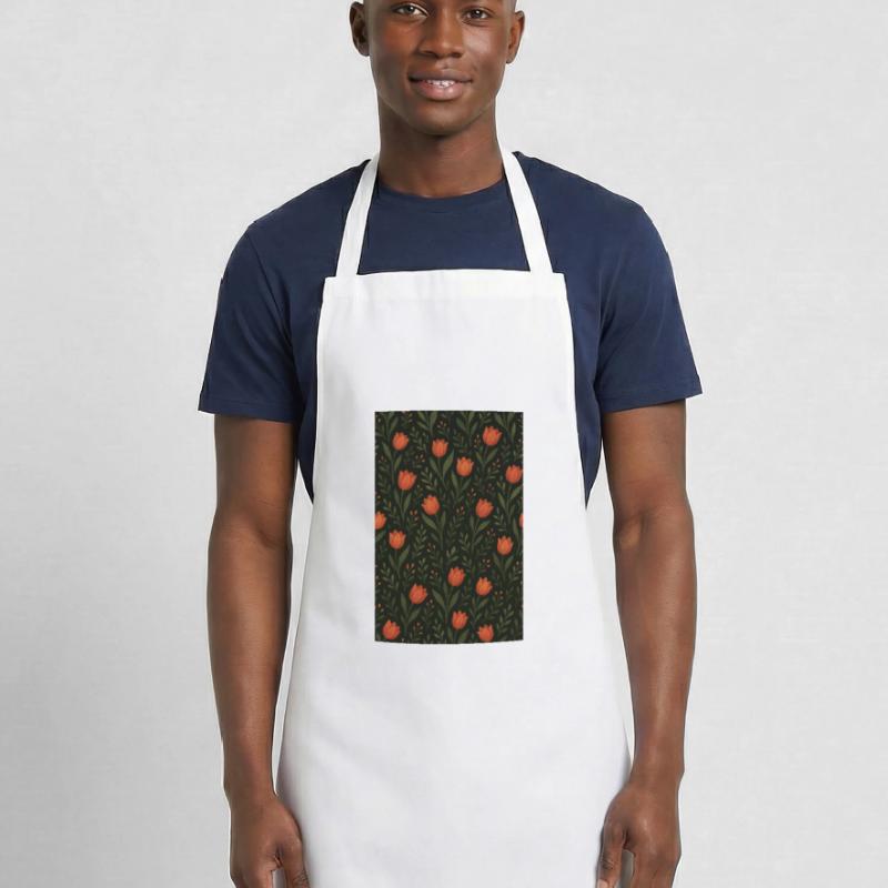 Tulip Pattern Cooking Apron