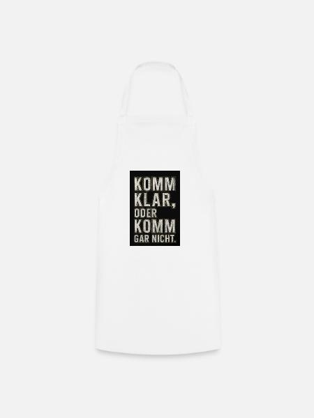 Komma klar!💯🖤💛 - Kochschürze - Weiß