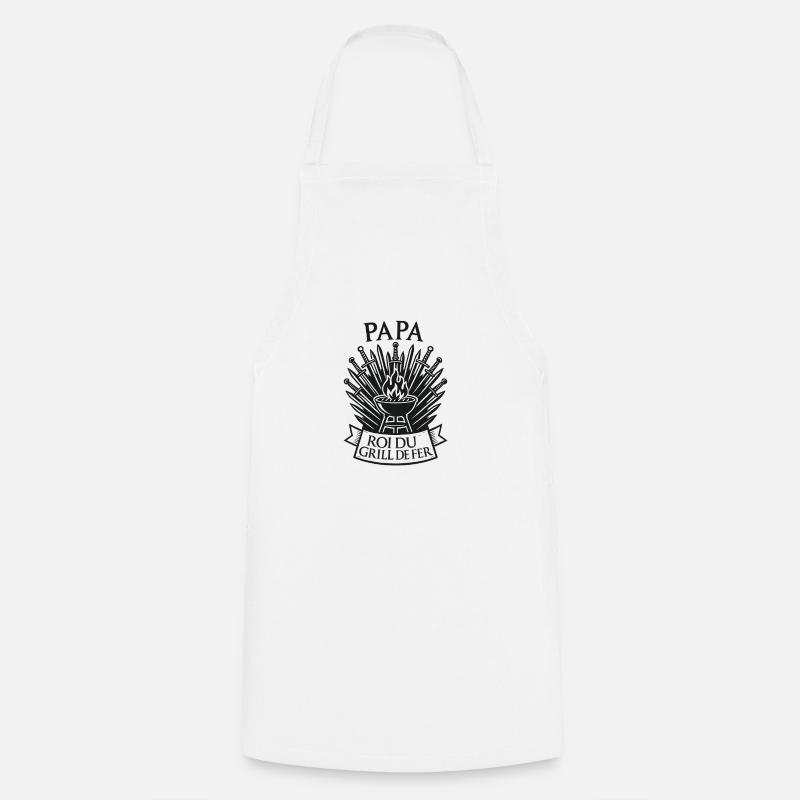 papa grill bbq - Tablier de cuisine - blanc