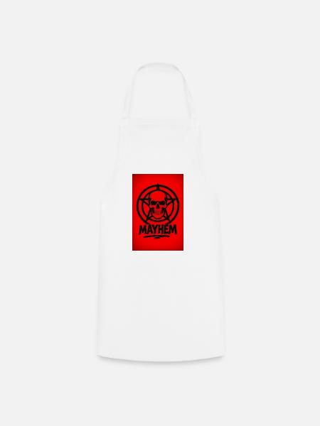 Mayhem Letters&Skull Logo - Kochschürze - Weiß