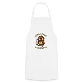 Bonjour glace très mince disant oiseau café - Tablier de cuisine - blanc - Devant - AI Model Male 185 dark (185cm)