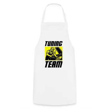 Tuning Team Car - Cooking Apron - white - Front - AI Model Male 185 dark (185cm)