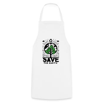 Sauvez l’Arbre de la Terre - Tablier de cuisine - blanc - Devant - AI Model Male 185 dark (185cm)