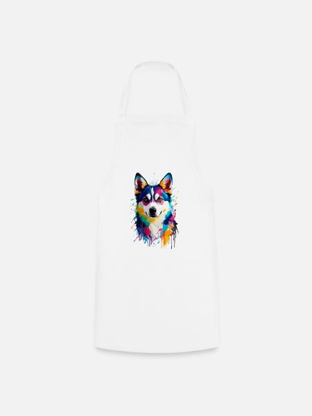 Alaskan Klee Kai - Kochschürze - Weiß