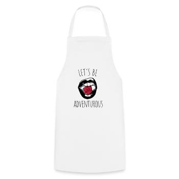pen and paper shirt adventurous - Cooking Apron - white - Front - AI Model Male 185 dark (185cm)