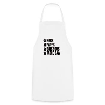 Carpenter Carpenter Wood Craft Tool Building - Cooking Apron - white - Front - AI Model Male 185 dark (185cm)