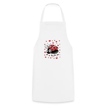 LADYBUG OUTFIT - Cooking Apron - white - Front - AI Model Male 185 dark (185cm)