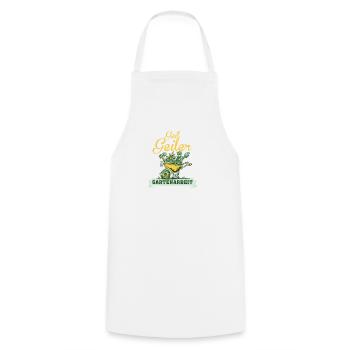 Horny Horny Gardener Gardener Gardener Saying - Cooking Apron - white - Front - AI Model Male 185 dark (185cm)