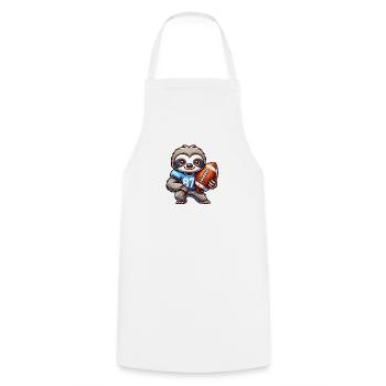 Niedliches Faultier Als Quarterback Team Sport - Kochschürze - Weiß - Vorne - AI Model Male 185 dark (185cm)