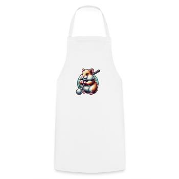 Drôle de golfeur hamster sur le terrain de golf - Tablier de cuisine - blanc - Devant - AI Model Male 185 dark (185cm)