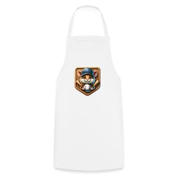 Cool Hamster Le Lanceur De Baseball Softball - Tablier de cuisine - blanc - Devant - AI Model Male 185 dark (185cm)