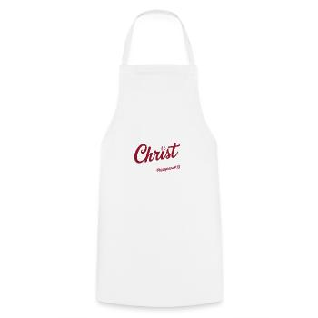 I can do everything through Christ who strengthens me - Cooking Apron - white - Front - AI Model Male 185 dark (185cm)