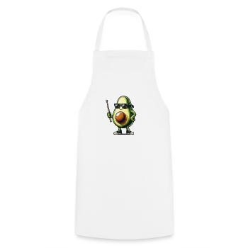 Global - Black without Japan Template - Cooking Apron - white - Front - AI Model Male 185 dark (185cm)