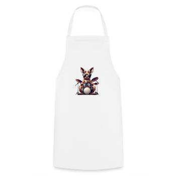 Global - Black without Japan Template - Cooking Apron - white - Front - AI Model Male 185 dark (185cm)