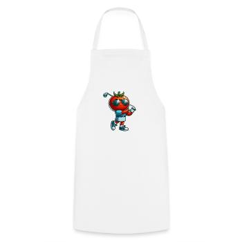 Funny Golf Tomato Cool Swing Vibes With - Cooking Apron - white - Front - AI Model Male 185 dark (185cm)