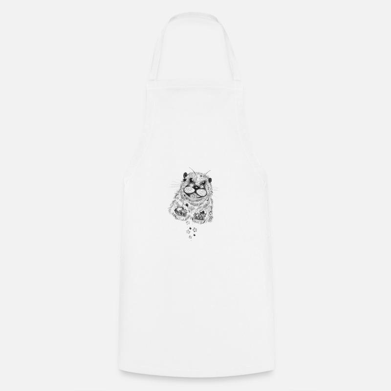 Stardust Otter - Tablier de cuisine - blanc