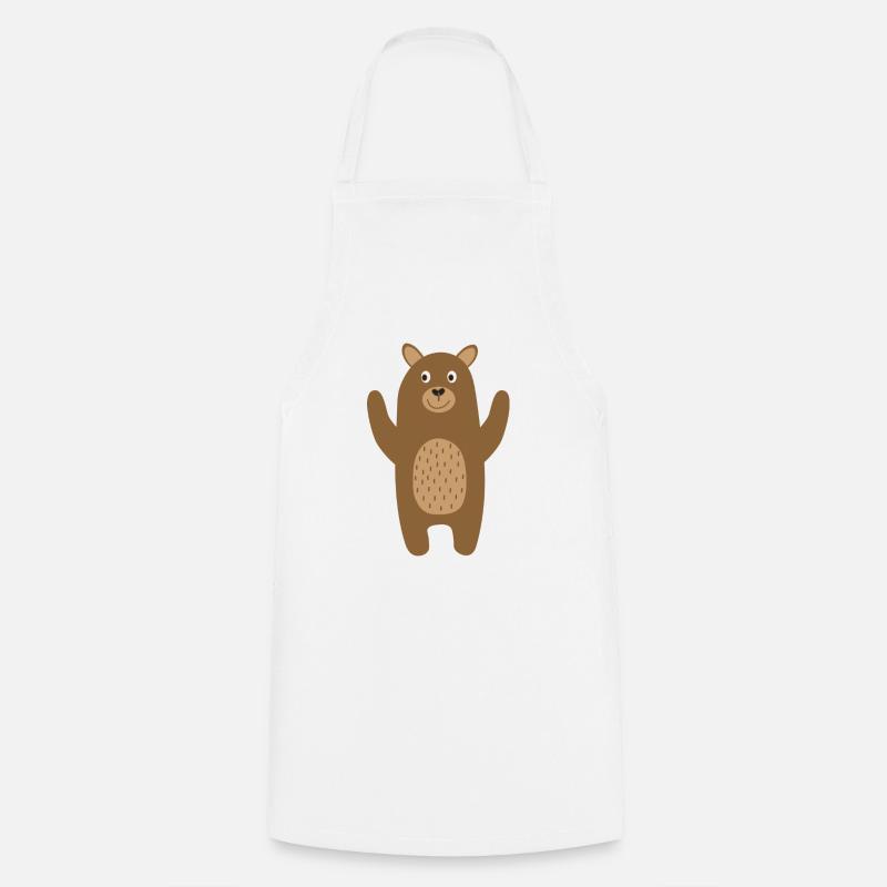 Teddy bear joy happy - Cooking Apron - white