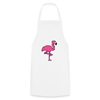 Pixel Flamingo - Cooking Apron - white - Front - AI Model Male 185 dark (185cm)
