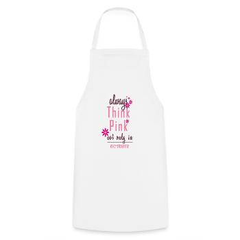 Think Pink - Cooking Apron - white - Front - AI Model Male 185 dark (185cm)