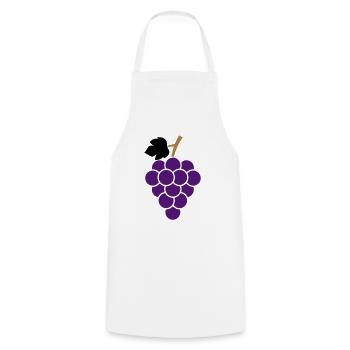 grapes - Cooking Apron - white - Front - AI Model Male 185 dark (185cm)