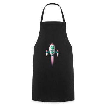Lancement de fusée - Tablier de cuisine - noir - Devant - AI Model Male 185 dark (185cm)