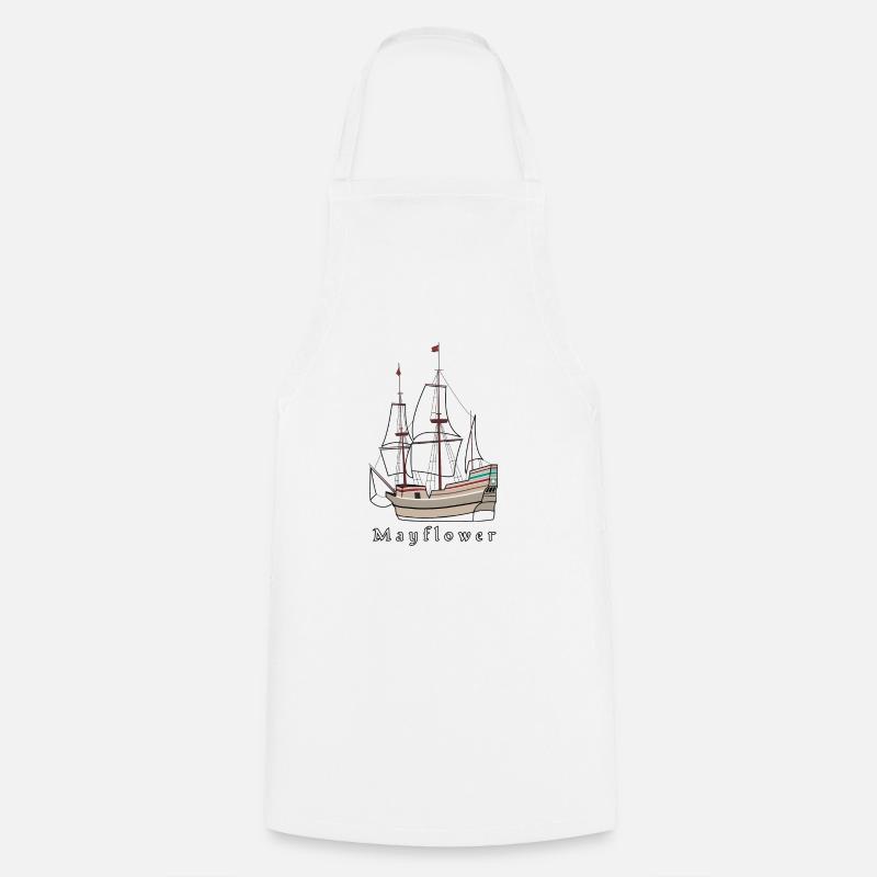 Mayflower - Cooking Apron - white