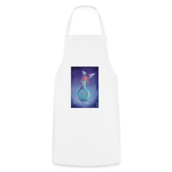 water drop - Tablier de cuisine - blanc - Devant - AI Model Male 185 dark (185cm)