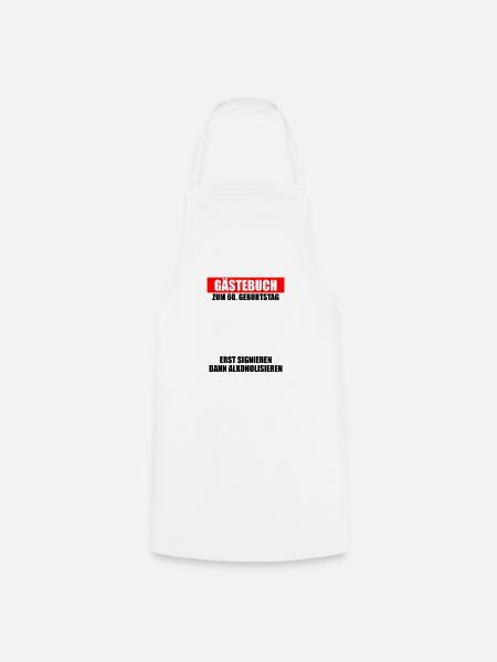 Geschenk 60 Jahre Geburtstagskind - Kochschürze - Weiß