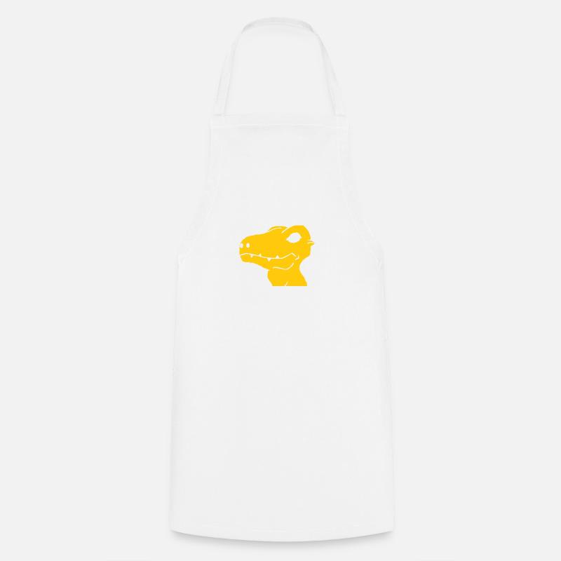 Dino Augmon Digimon yellow gift - Cooking Apron - white