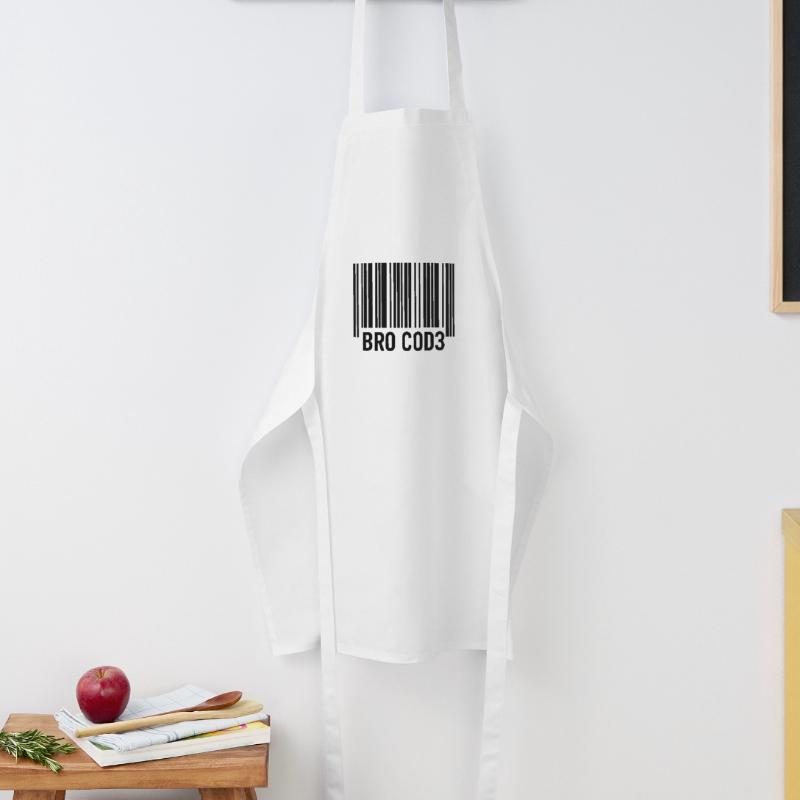 Bro Cod3 Barcode Design - Bro Code Cooking Apron