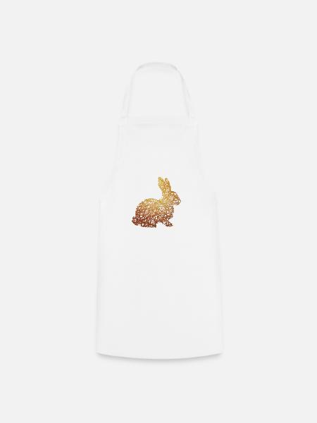 Ostern Hase Häschen Gold Geschenk Geschenkidee - Kochschürze - Weiß