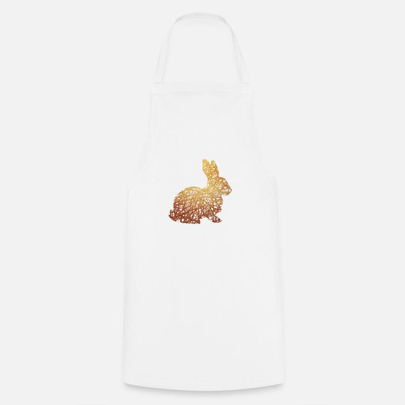 Ostern Hase Häschen Gold Geschenk Geschenkidee - Kochschürze - Weiß