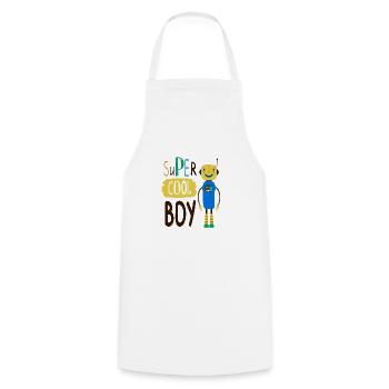 Robot boy - Cooking Apron - white - Front - AI Model Male 185 dark (185cm)