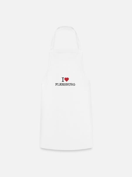 I love Flensburg - Kochschürze - Weiß