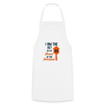 Realtor Gift - Cooking Apron - white - Front - AI Model Male 185 dark (185cm)