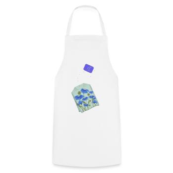 Thé floral - Tablier de cuisine - blanc - Devant - AI Model Male 185 dark (185cm)